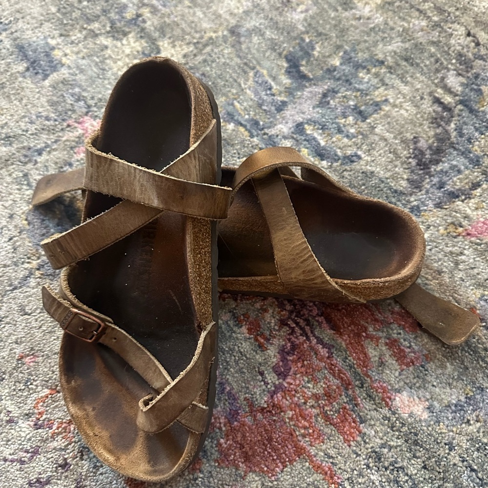 Birkenstock Brown Sandals with Adjustable Straps